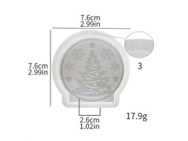 Molde silicona bola cristal con arbolito